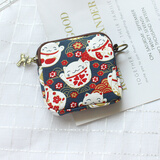 书果儿(SHU GUO ER)小钱包短款韩版可爱小清新零钱包女迷你学 104蓝猫-大号 无隔层