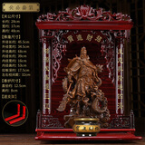 关羽武财神关公招财财神爷佛像关二哥爷家用店铺请关公像供奉神像 【供奉套装】C款小叶紫檀小号+佛龛