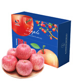 洛川苹果陕西延安时令苹果水果礼盒礼品苹果生鲜新鲜脆甜整箱好吃 40枚85mm量贩装 礼盒款