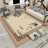 念兮新中式地毯复古风中国风家用客厅地毯会客厅茶几毯会客室大地毯 ZS-15有朋远来【高密水晶绒】 160*230cm【适合小客厅】