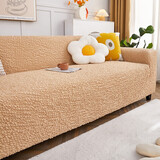 帕布（pabu）高端日式沙发套全包罩弹力防滑防猫抓沙发垫套艺皮沙发防尘盖布巾 亚麻黄 三人（适用190-230cm长度）单件