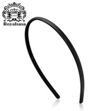 皇家莎莎多色哑光时尚简约彩色亚克力发箍少女洗脸化妆束发卡压发头箍发饰 黑色BL