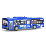林达儿童公交车玩具车公共汽车双节巴士玩具汽车模型男孩子大巴车3岁 单节巴士蓝色8063【电商盒】