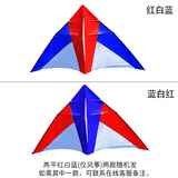 百特潍坊百特王侉子潍坊风筝大型三角伞布碳杆成人微风易飞微风风筝 王侉子2平红白蓝（仅风筝）