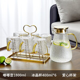 青苹果（QINGPINGGUO）冷水壶玻璃耐高温家用大容量凉水杯泡茶壶套装耐热防摔扎壶开水瓶