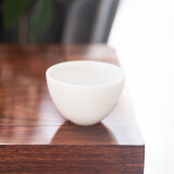 汉唐（hantang）白瓷杯茶具杯功夫茶杯陶瓷主人杯品茗杯 喝茶杯 普洱茶杯单杯 白玉瓷 不倒翁杯