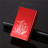 Aifang创意铝合金20支装烟盒潮流防潮抗压DIY定制金属便携盒 一帆风顺（软包）