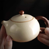 尚言坊汝窑茶壶泡茶家用单壶高档陶瓷冰裂釉西施壶一人用功夫喝茶器具
