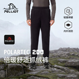 伯希和（Pelliot）[P系列]Polartec200户外抓绒裤男女摇粒绒保暖长裤114311233黑L