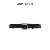 VEGA CHANG可调节女士皮带简约百搭通勤时尚半身裙牛仔裤腰带装饰 黑色（无孔）