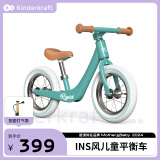 KinderKraftkk平衡车儿童滑步车无脚踏自行车宝宝小孩婴幼儿滑行车1-3岁 草绿色充气款-欧洲同步