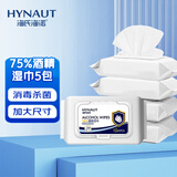 海氏海诺酒精湿巾家用消杀酒精棉片大片独立包装消毒湿巾 【囤货装】湿巾60抽*5包