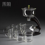 禾阳 云锦自动茶具玻璃懒人半全自动茶具套装家用磁吸式冲泡茶器 云锦自动茶具+6把杯