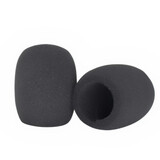 RSRDDY 电容麦克风海绵套大号加厚话筒防喷罩放风口水棉网麦套U型咪罩 黑色【海绵套直径50MM】2个