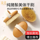 凌恩身体刷干刷皮肤刷腿沐浴刷子长柄洗澡刷搓背神器美体猪鬃刷 升级款 猪鬃干刷「3CM刷毛」1件