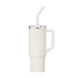 【准新品】小米吸管保温杯 大容量冰霸杯 巨无霸水杯 316L不锈钢保冷杯 1L杏仁白