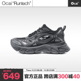 Ocai Runtech3.0 黑武士 复古做旧“超声波”跑鞋 国潮牌厚底运动 黑武士跑鞋 38