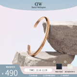 丹尼尔惠灵顿（DanielWellington）dw手镯 情侣款开口可调节经典简约时尚手环饰品 生日礼物送女友 玫瑰金手镯（小号）DW00400003