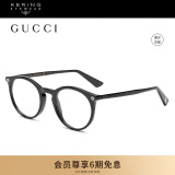 古驰（GUCCI）光学眼镜男女款复古优雅板材圆框专业配近视眼镜礼物GG0121O-001