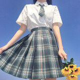 【JK制服官方】正版JK制服套装学院风格裙水手裙全套百褶裙女学生日系不良少女正统校服童女 森林来信+领花+短袖衬衫 M【尺码偏小】