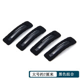 韩版布艺bb夹刘海夹碎发边夹简约顶夹一字夹头饰防滑发夹女发饰成人不伤发侧边夹 长方形大号黑色组合