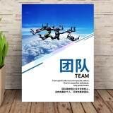 斯柯佐 办公室装饰画挂画公司企业文化墙励志标语会议室走廊墙面无框壁画竖画墙贴字画可定制 团队 60*80厚度25毫米