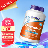 诺奥(NOW Foods)深海鱼油软胶囊 无腥味 中老年 人宠通用 Omega-3 DHA EPA 200粒 美国进口