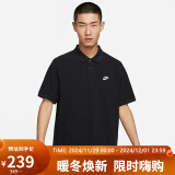 耐克NIKE运动T恤男子翻领舒适CLUBPOLO衫FN3895-010黑M