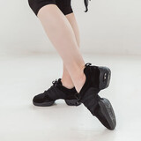 三沙（Sansha）拼接现代舞鞋网面运动舞蹈鞋气垫软底女广场舞鞋P22LS黑37