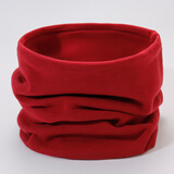 纯棉脖套男女士秋冬季防寒护颈套围脖冬季保暖假领子套头围巾百搭 枣红 双层棉