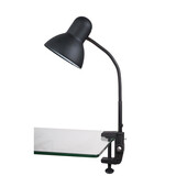 平民贵族学生学习金属卧室床头阅读书写台灯老式可用白炽灯泡宿舍机床夹灯 黑色不带灯泡