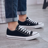 回力帆布鞋男春季低帮经典款男鞋女鞋黑白色情侣鞋学生鞋板鞋WXY-391 391黑色 36