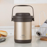 膳魔师（THERMOS） 焖烧锅保温汤锅真空不锈钢免火炖锅TCRA-1800提锅1800ml 1800ml金色