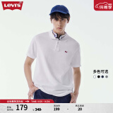 Levi's李维斯情侣同款短袖POLO衫休闲商务时尚轻薄舒适 白色0000 S