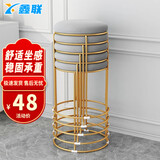 鑫联凳子可叠放家用小圆凳钢筋凳子现代简约轻奢家用结实餐桌椅子