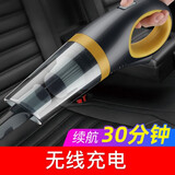 炫咔仕车载吸尘器无线充电车用家用大功率强力小型迷你手持式 无绳充电 手持超强大吸力CY 黑色（6000pa吸力）无线款家车两用