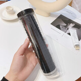 JIUSERWEA不伤发发圈女扎头毛巾圈新款橡皮筋加粗高弹力发绳简约皮套头绳 黑色系桶装20根
