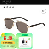 古驰（GUCCI）墨镜 飞行员太阳镜金属材质男款眼镜GG0422S 003