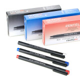 爱好（AIHAO） 中性笔0.5mm全针管黑色0.5mm水笔子弹头碳素签字笔 0.5 | 黑色笔芯12支 | 全针管