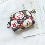 书果儿(SHU GUO ER)小钱包短款韩版可爱小清新零钱包女迷你学 104蓝猫-小号 有隔层