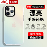 暴走适用苹果11promax手机壳iphone11promax保护套 硅胶软边简约半透明全包防摔镭射渐变高级磨砂壳