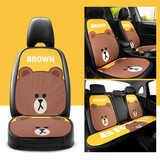 途喜汽车坐垫夏季四季通用单片主驾驶车内座椅垫车载后排座垫夏季座套 BROWN【整车7件套】
