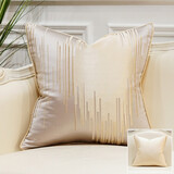 Avigers现代简约沙发抱枕靠垫卧室床头办公室腰枕靠背含芯外套 旋律 米灰 45*45cm【外套+内芯】