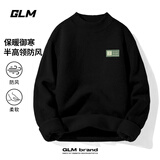 GLM毛衣男秋冬季重磅加厚半高领长袖针织衫男士潮流宽松保暖打底衫