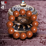 魅祥 橄榄核铁核正圆光珠水晶核无补无漏三无同轴南工手工素珠文玩手串 铁核无补无漏 15mm