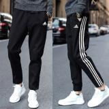 阿迪达斯（adidas）三叶草长裤男 春秋运动裤简约三条纹训练休闲裤舒适透气针织男裤 GK8995/批次原因，随机发货 L