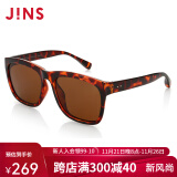 JINS睛姿太阳眼镜TR90轻盈镜框墨镜防晒时尚开车太阳镜MRF15S856 86 豹纹