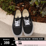 VANS范斯官方 经典款Authentic黑色经典款高街复古帆布鞋 黑色 36