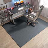 尊潮电脑椅垫子入户地垫房间书房转椅防滑垫木地板保护垫家用卧室隔音 烟灰色【加强TPE底5mm】 100*120cm【转椅单人位尺寸】