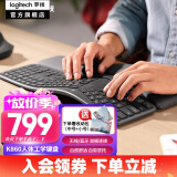 罗技（Logitech）K860无线蓝牙键盘 人体工学键盘分体式 笔记本电脑办公键盘Mac 改善姿势带手托电池款多设备全尺寸 K860键盘(优联接收器)